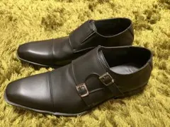 ビジネスシューズ 27.5cm 黒 ダブルモンクストラップのサムネイル