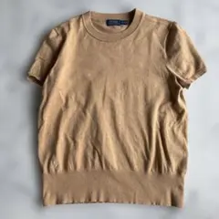 ✨美品✨ポロラルフローレン　ベージュ　半袖セーターM