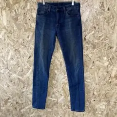 UNIQLO ユニクロ　ストレートデニム ダークブルー　ヒートテック　メンズ