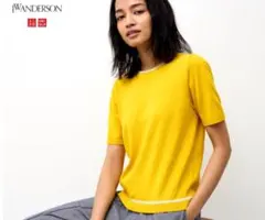 完売品　新品　ユニクロ　JW　ANDERSON クルーネックセーター　半袖　М