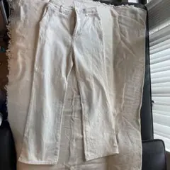 クリ-ム ストレートデニム ウエストゴム入り