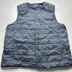 ユニクロWARM PADDEDベストXLグレー