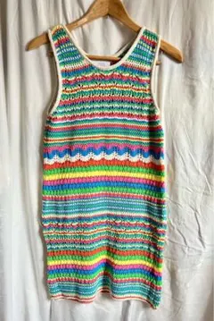 【新品未使用】ZARA kidsボーダー　ニット　ワンピース 164cm