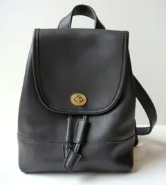 【USA製・美品】OLD COACHオールドコーチリュックレザーブラック
