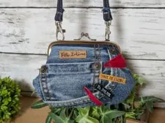 ❣️リメイクデニムde.がま口ポーチ✳️カードケース❣️