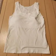 ★ホワイト ノースリーブ ブラトップ 4L★
