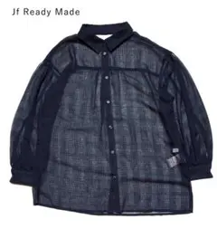 JFMADE ネイビーシアーチェックシャツのサムネイル