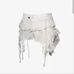 THEREDTHREAD veil frill garter shorts - メルカリ