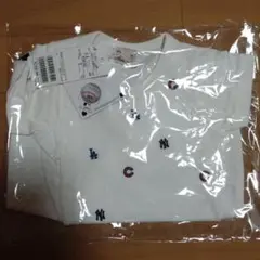 MLBロゴ刺繍 ホワイトロンパース