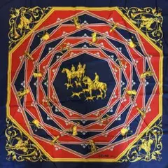 る*♪様 CELINE シルクスカーフ 馬と犬のデザイン