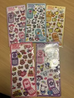 【正規品】平成はっぴーフォン サンリオキャラクターズ5枚セット日焼けキティクロミ
