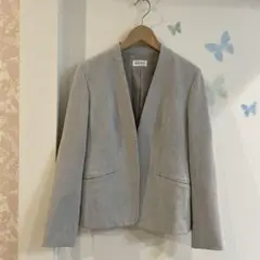 9【M】PLST ジャケット ライトグレー
