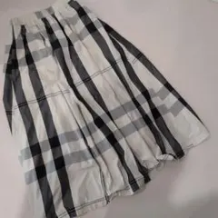 チェック柄スカート ホワイト・ブラック・グレー