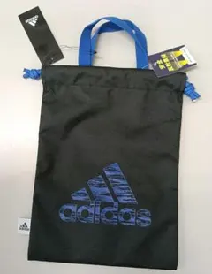 adidas シューズバッグ ブラック ブルー