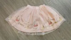 ニットプランナー チュールスカート ピンク