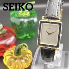 【希少】オールドセイコー ポルテ タンクスクエア グレー クォーツ メンズ腕時計