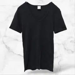 【PAUL LEMAIRE】半袖Tシャツ 黒無地(156)Uネック シンプル 上