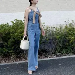 GU デニムサロペット ブルー　L
