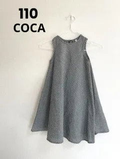 【COCA】 ノースリーブ　ワンピース　ギンガムチェック　110のサムネイル