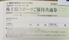 東急不動産　株主優待　2枚　ゴルフ場ほか　その１