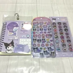 シール帳　クロミ　サンリオ３点セット　おはじきふうシール　コットンパフィ