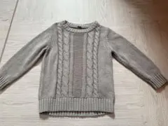 グレー ケーブル編み セーター 100cm