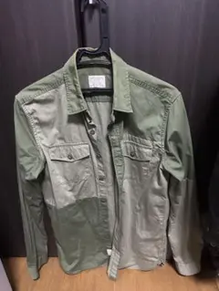 AMERICAN EAGLE OUTFITTERS 長袖シャツ オリーブグリーン