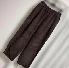 レディース ワイドパンツ ダークブラウン カジュアルパンツ ゴムウエスト