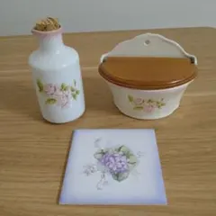 イマン ダイアナローズ スミレ 小物入れ タイル 鍋敷き 非売品