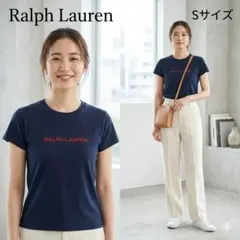 ラルフローレン 半袖Tシャツ フロントロゴ 赤 ネイビー コンパクト 人気