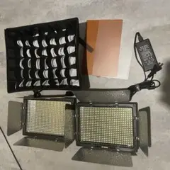 YN600 LEDライト 2灯セット グリッド付き ジャンク