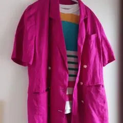HOOKEDVINTAGE 購入 ヴィンテージ リネン　ブレザー ジャケットのサムネイル