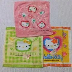 新品タグ付き　ハローキティ ウォッシュタオル 3枚セット