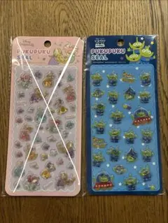 プクプクシール　ディズニー　プリンセス　リトルグリーンメン　セット