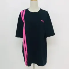 スティール ボウリングウェア ネバーギブアッププリント 黒 2XLサイズ