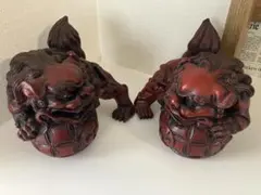 台湾 シーサー 陶器製 獅子像 置物 2体セット - メルカリ