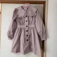 Ank Rougeフリル付き襟 ピンク トレンチコートのサムネイル