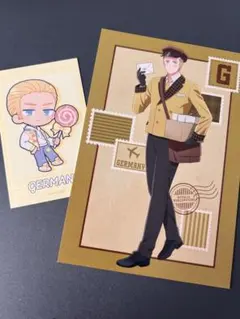 ヘタリア ドイツアニメイト特典 ポストカード コラボカフェ トレカ