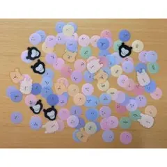 シール 顔 動物 丸シール ステッカー カラフル