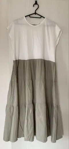 切り替えティアードワンピース