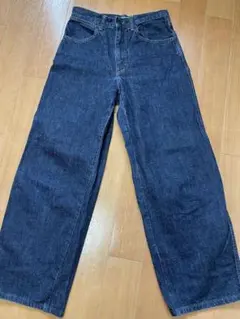 UNIQLO U ワイドレッグデニム ダークブルー 25