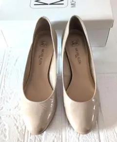 MICHEL KLEIN パンプス ベージュ 24cm　エナメルのサムネイル