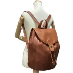 Old Coach Backpack Turnlock Brown