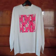 ♥【セポ】♥CEPO 長袖Tシャツ　女の子　ホワイト×ピンク　M　新品・シール付のサムネイル