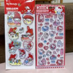 ま*え様 キティちゃん　マイメロ ウォーターサンリオ　海外限定　正規品　シール