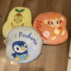 ポケモン　ポッチャマ　ヒコザル　ナエトル　クッションのサムネイル