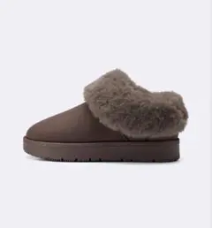 ブラウン ファー付きムートンブーツ