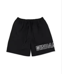 Lサイズ　今季完売品wind and sea ビッグロゴショーツ　黒　ブラックのサムネイル