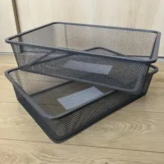 IKEA TROFAST トロファスト メッシュ収納ボックス 2個 ダークグレーのサムネイル