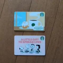 スターバックスカード スヌーピーデザイン　２枚セット
